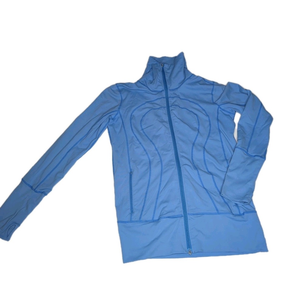 Lululemon DeFine Jacket 10 Blue Full Zip Workout Gym Athleisure snatched Yoga
